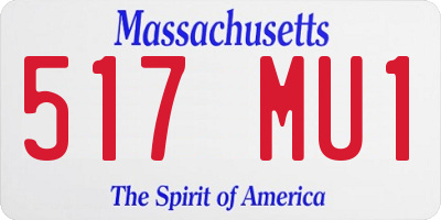 MA license plate 517MU1