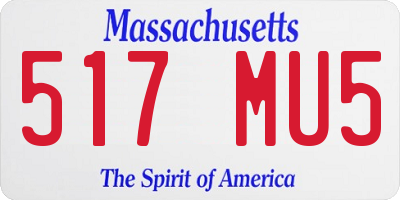 MA license plate 517MU5