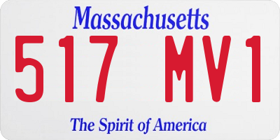 MA license plate 517MV1