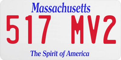 MA license plate 517MV2