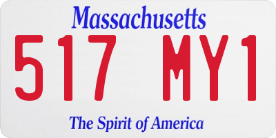MA license plate 517MY1