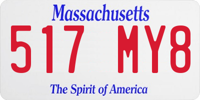 MA license plate 517MY8