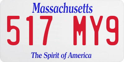 MA license plate 517MY9