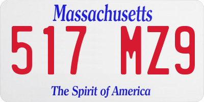 MA license plate 517MZ9