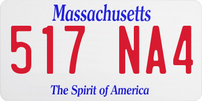 MA license plate 517NA4