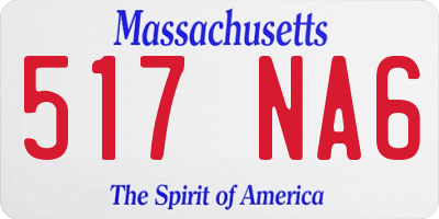MA license plate 517NA6