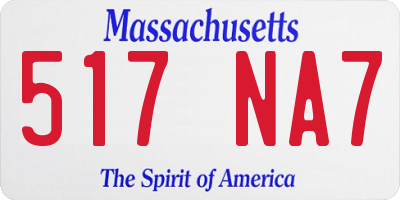 MA license plate 517NA7