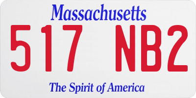 MA license plate 517NB2