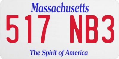 MA license plate 517NB3