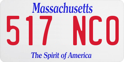 MA license plate 517NC0