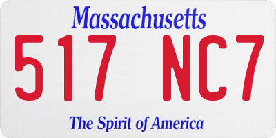 MA license plate 517NC7