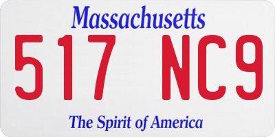 MA license plate 517NC9