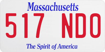 MA license plate 517ND0