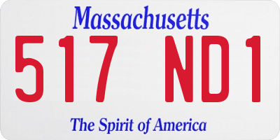 MA license plate 517ND1