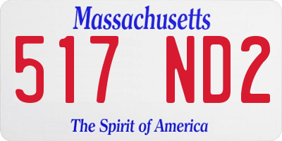 MA license plate 517ND2