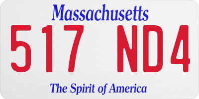 MA license plate 517ND4