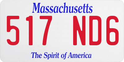 MA license plate 517ND6