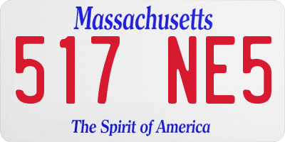 MA license plate 517NE5