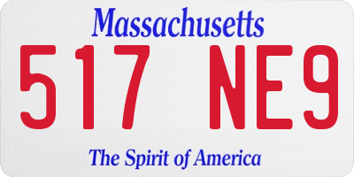 MA license plate 517NE9
