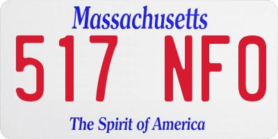 MA license plate 517NF0