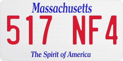 MA license plate 517NF4