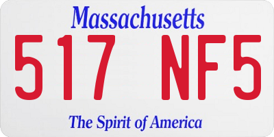 MA license plate 517NF5