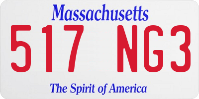 MA license plate 517NG3