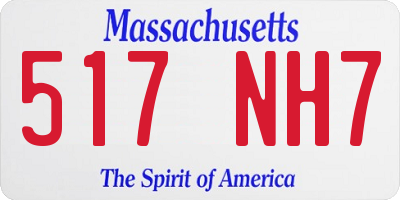 MA license plate 517NH7