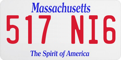MA license plate 517NI6