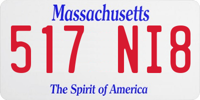 MA license plate 517NI8