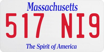 MA license plate 517NI9