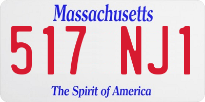 MA license plate 517NJ1