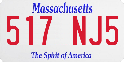 MA license plate 517NJ5