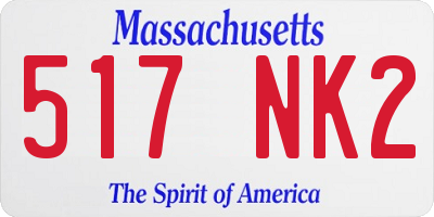 MA license plate 517NK2