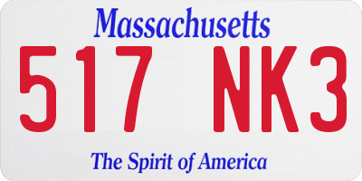 MA license plate 517NK3