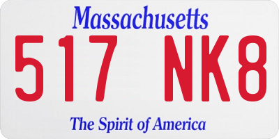MA license plate 517NK8