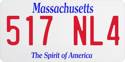 MA license plate 517NL4