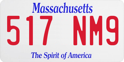 MA license plate 517NM9