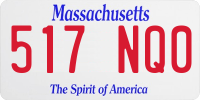 MA license plate 517NQ0