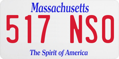 MA license plate 517NS0