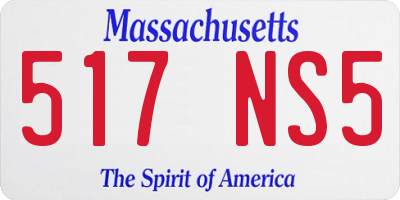 MA license plate 517NS5