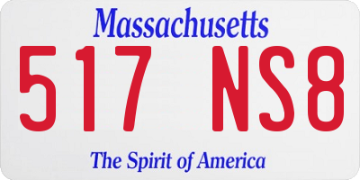 MA license plate 517NS8