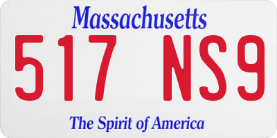 MA license plate 517NS9