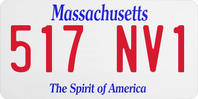 MA license plate 517NV1