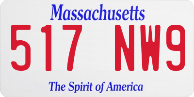 MA license plate 517NW9