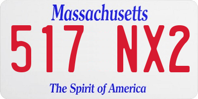 MA license plate 517NX2