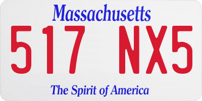 MA license plate 517NX5