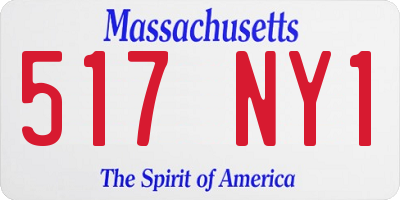 MA license plate 517NY1