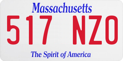 MA license plate 517NZ0