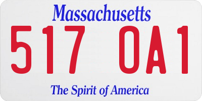 MA license plate 517OA1